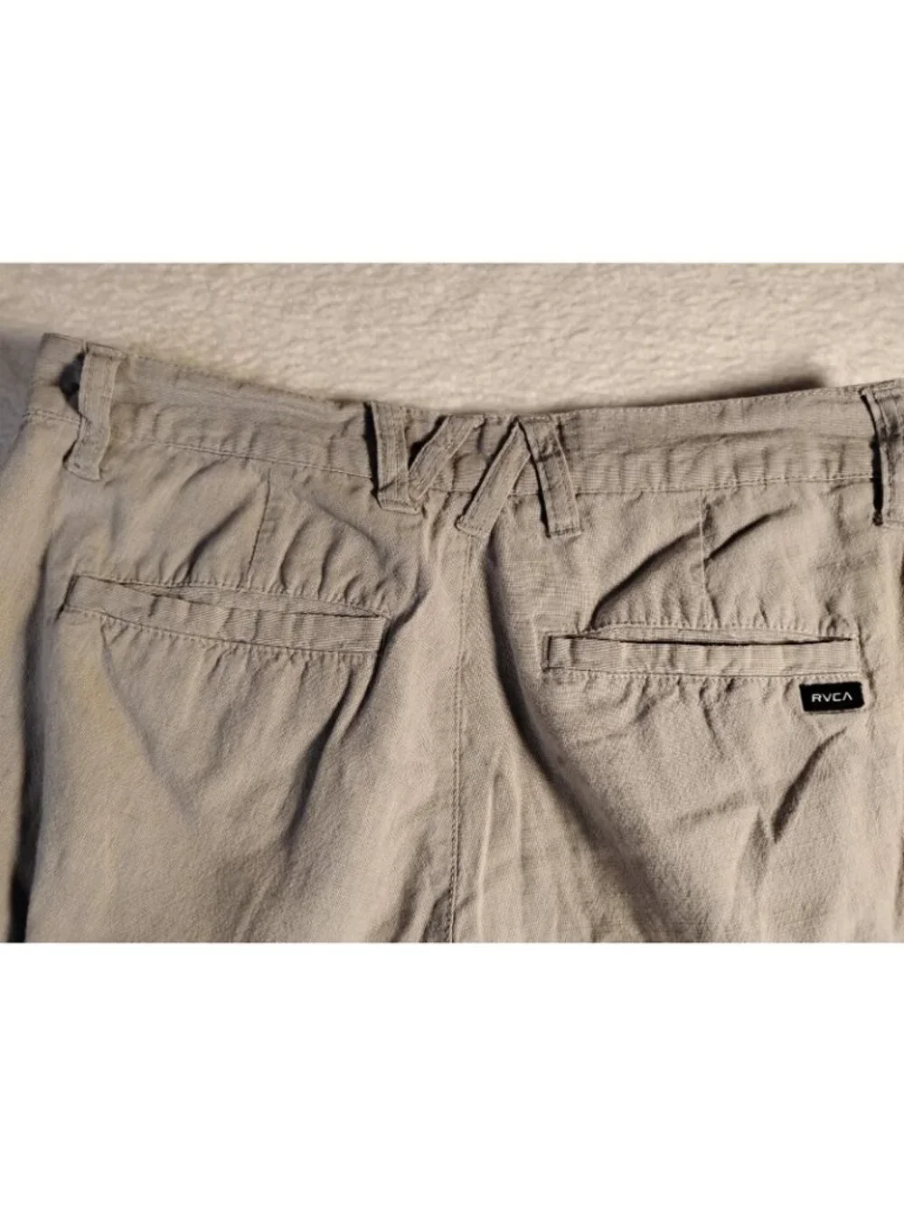 RVCA Nature X Industry Mens Chino Shorts Streetwear Preppy Pockets 28 Gray